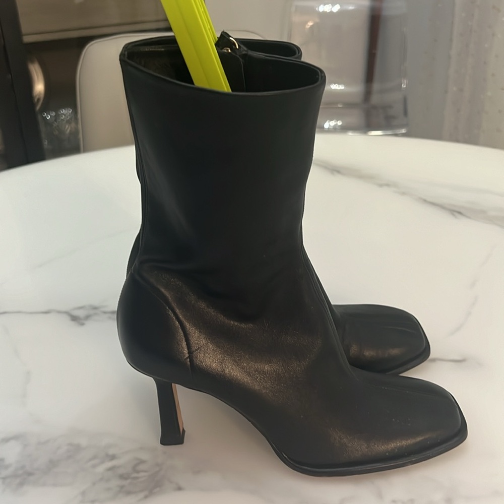 Zara leather booties